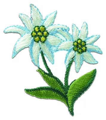 Obrázek produktu pro Edelweiss flower children - nášivka, nažehlovací nášivka, nášivka, nášivky, k nažehlení, velikost: 5,3 x 4 cm