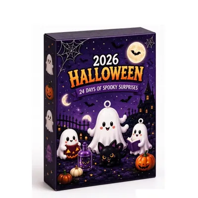 Image de Calendrier de l'Avent Halloween 2026 avec 24 figurines décoratives effrayantes