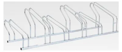 Produktbild von Fahrradständer für 6 Fahrräder, freistehender Mehrfachständer aus verzinktem Stahl
