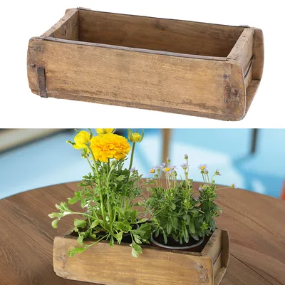 Produktbild von Holzkiste 30x9x15cm Ziegelform Altholz Holzbox Vintage Used Look Kiste Box Dekokiste