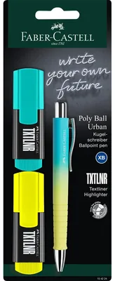 Obrázok produktu pre Faber-Castell 154224 FABER-CASTELL TXTLNR gelb & türkis + Poly Ball BK
