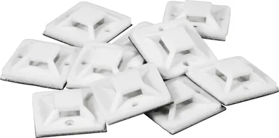 Produktbild von Kabelsockel McPower für Kabelbinder 20x20mm selbstklebend 10er-Pack