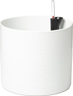 Produktbild von Scheurich Wateringsystem 23, Blumentopf mit Bewässerungsanzeige/ Gießanzeige/Bewässerungssystem aus Keramik Farbe: Panna inkl. Wateringsystem, 23 cm Durchmesser, 21 cm hoch, 7,4 l Vol.