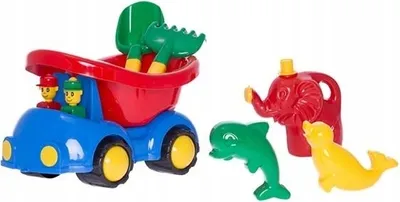 Obrázok produktu pre Samochodzik ptyś z akcesoriami do piasku i konewką