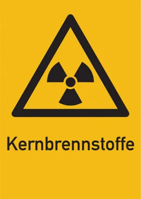 Produktbild von Dreifke® Warnschild, Kernbrennstoffe (WS 130) | Folie selbstklebend | 148x210...
