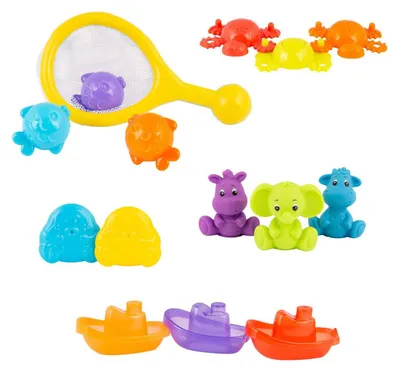 Image de Coffret cadeau avec 14 jouets de bain.