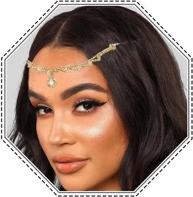 Productafbeelding van Kristallen ketting - Haaraccessoire van bergkristal voor dames