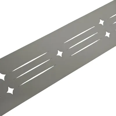 Produktbild von zaun|zu PREMIUM Nachbildung Starline: Zaunstreifen mit Lasermuster für Doppelstabzaun Steingrau 2,55m