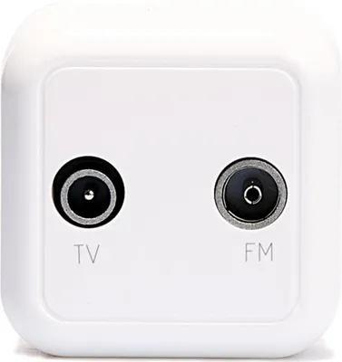 Produktbild von Antennendose McPower ''Finery'' für TV, Radio und Sat, AP, weiß