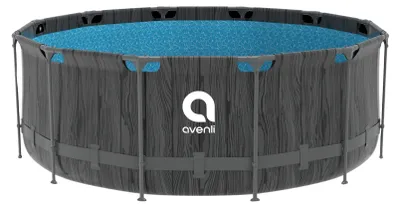 Obrázok produktu pre Bazén Steel Super Black Wood AVENLI 366 x 122 cm