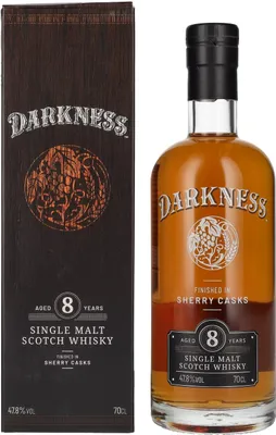 Produktbild von Darkness! 8 Years Old Single Malt Scotch Whisky SHERRY CASKS 47,8% Vol. 0,7l in Geschenkbox