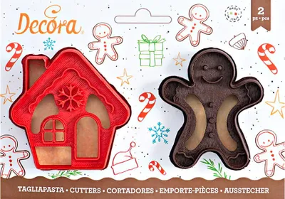 Obrázek produktu pro Vykrajovátko vánoční domeček a gingerman 8cm