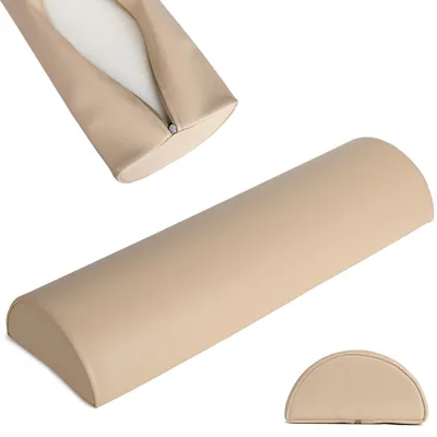 Produktbild von Habys Lagerungsrolle Halbrund, Knierolle Lagerungsrolle, Nackenrolle, Lagerungskissen für Massage und Therapie, Kniehalbrolle, Größe:60x19x9cm Beige