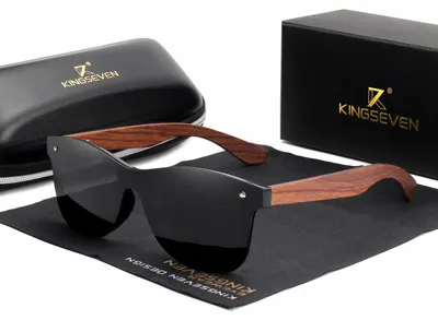 Produktbild von KINGSEVEN B5504 Polarisierte Holz Sonnenbrille UV400
