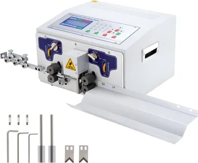Zdjęcie produktu dla Automatyczna maszyna do zdejmowania izolacji z przewodów 300 V, komputerowa maszyna do zdejmowania izolacji i obierania przewodów, narzędzie do zdejmowania izolacji z przewodów z prostownicą i płytą zbierającą do przewodów o przekroju 0,1–10 milimetrów kwadratowych