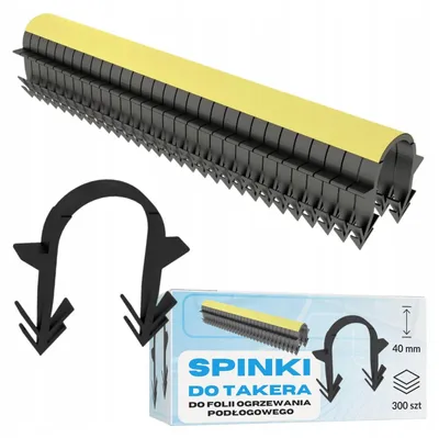 Obrázok produktu pre Klipy pre podlahové vykurovanie Takera klipy 300 kusov 40 mm fóliové klipy pre podlahové vykurovanie