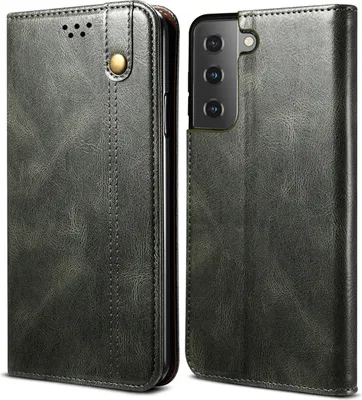Produktbild von Galaxy S22+ 5G Hülle, Leder Flip Brieftasche Schutzhülle für Samsung Galaxy S22 Plus 5G Grün