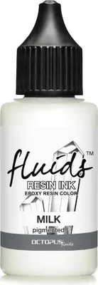 Immagine prodotto di Octopus Fluids Resin Ink MILK, alcohol ink per resina epossidica e resina UV, resina colori 30 ml, bianco