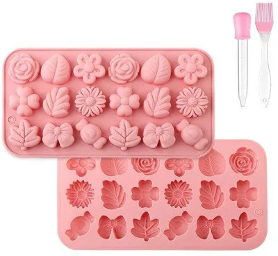 Immagine prodotto di Stampi in silicone a forma di fiore per dolci, 2 pezzi, per preparare dolci