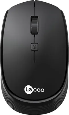 Obrázok produktu pre Lecoo WS202, bezdrôtová myš, 2,4 GHz, ergonomická, ľahká kancelárska myš, 3 nastaviteľné úrovne DPI, široká kompatibilita, čierna