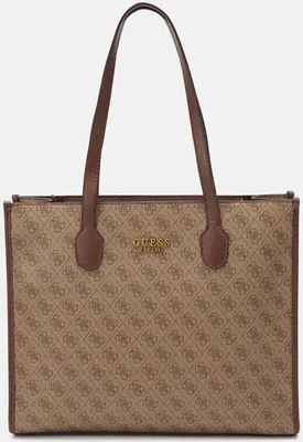 Produktbild von Guess Silvana Frauen 4G Logo Druck Synthetik Große Tote Tasche Lattee – Einheitsgröße / Latte