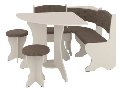 Produktbild von Eckbankgruppe klein Bayar mit Stauraum (Set, 4-tlg., 1xEckbank, 1xEsstisch, 2x Hocker), gepolstert, platzsparend, mit Viertelkreis- Esstisch