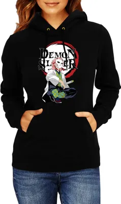 Obrázek produktu pro Dámská Mikina S Kapucí Japan Manga Comics Anime Demon Anime Slayer Sabito Var-022 Sabito, Lady M / Černá