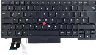 Zdjęcie produktu dla Klawiatura do laptopa Tradebit do modeli Lenovo ThinkPad T480S, T490, T495, L490, E480, L480 (układ QWERTZ, wersja niemiecka) z podświetleniem