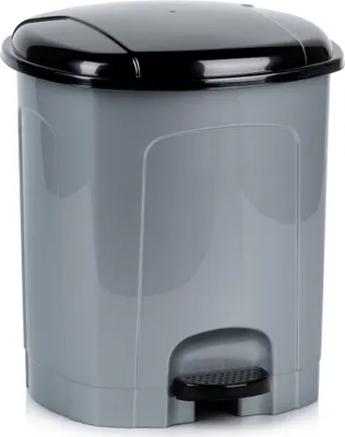 Zdjęcie produktu dla Orion | Kosz pedałowy 11,5 l - Szary - Kosz na śmieci - Z pojemnikiem wewnętrznym - Higieniczny i praktyczny - Nowoczesny design