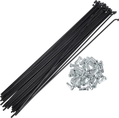 Produktbild von 1 Satz Universelle Fahrradspeichen 13G 237mm Länge Fahrradradspeichen Nippel Schwarz 45 Stahl