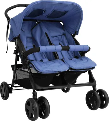 Immagine prodotto di Maison Exclusive - Passeggino gemellare blu navy acciaio