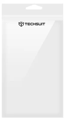 A white packaging bag with a logo and text.