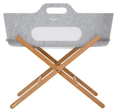 Produktbild von Snüz SnüzBaskit Moses Basket + Stand Set -Light Grey / Natural