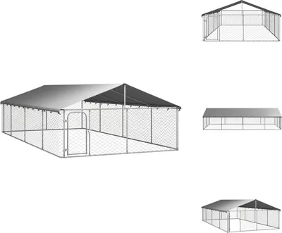 Immagine prodotto di vidaXL Cuccia per cani da esterno con tetto 600x300x150 cm - Cucce per cani e recinti