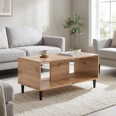 Produktbild von Masseno Couchtisch ARTIANO 100 cm Kaffetisch für Wohnzimmer Sofatisch Wohnzimmertisch Eiche Artisan