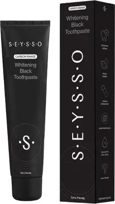 Immagine prodotto di Seysso Carbon Black Whitening - Dentifricio al carbone attivo 75 ml