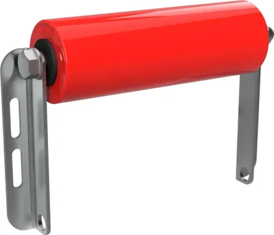 Produktbild von Polyurethan Seitenrolle mit Halter C Sliprolle Bootstrailer Sliphilfe verzinkt SUPROD, 250 mm, rot