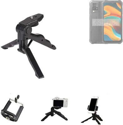 Produktbild von K-S-Trade Stativ Tisch-Ständer Dreibein Handy-Stativ Ständer kompatibel mit Blackview BV4800 Mini-Stativ Smartphone Tripod Handy-Stativ aus Plastik