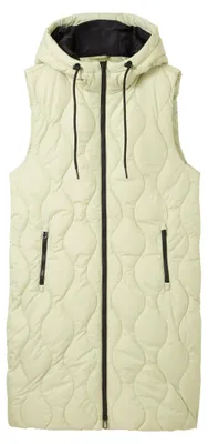 Immagine prodotto di TOM TAILOR, gilet imbottito lungo in denim da donna, taglia S, colore "Garden Peat" (codice prodotto: 32246)