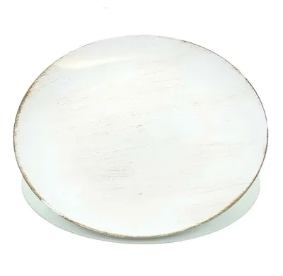 Produktbild von POSIWIO Deko - Teller Creme mit Braun rund Ø 33 cm - Kunststoff