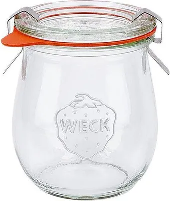 Image de Weck - Mini-pots tulipes avec couvercle, joints et pinces inclus, 220 ml, 762, 24 pièces