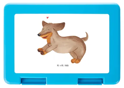 Produktbild von Mr. & Mrs. Panda Lunchbox Hund Dackel - Weiß - Geschenk, Bentobox, Snackbox, Sprüche, Bento Box, Hunde, Braun, Essensbox, Herz, Brotbehälter