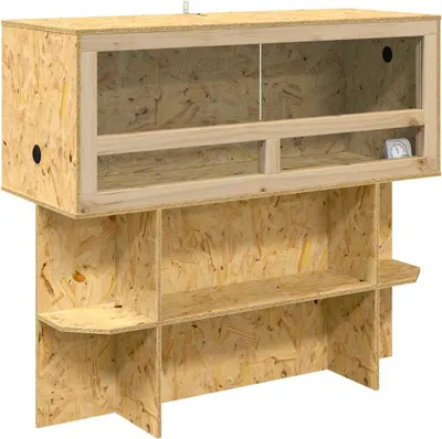 Zdjęcie produktu dla vidaXL Terrarium brązowe 100 x 40 x 90 cm OSB