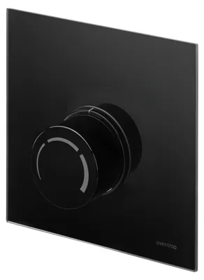 Produktbild von Oventrop Abdeckung Unibox RTL Echtglas schwarz, mit Thermostat