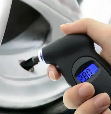 Obrázek produktu pro Jumada's – digitální měřič tlaku v pneumatikách – měření tlaku v pneumatikách automobilů – měřič tlaku v pneumatikách – LCD displej – až 150 PSI