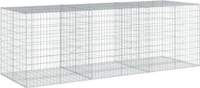 Image de vidaXL Gabion avec couvercle 300x100x100 cm Fer galvanisé