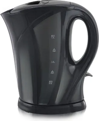 Produktbild von Kompakter Elektrischer Wasserkocher Teekocher 1,7L Kunststoff 2200W Modernes Design und Leistung Schwarz