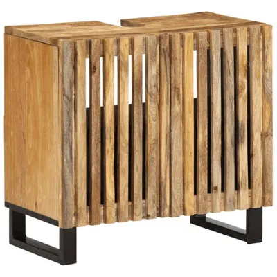 Produktbild von Waschbeckenunterschrank 62x34x58 cm Raues Massives Mangoholz