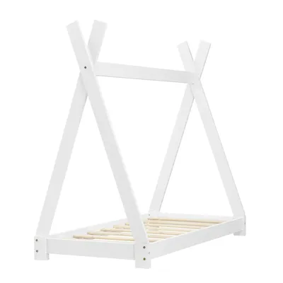 Imagen del producto de Cuna And OutdoorMatch Donavon - Tipi - Pino - Con somier - 70x140 cm - Blanco - Cuna para niños - Cuna para niñas - Diseño encantador