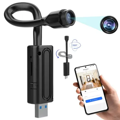 Produktbild von Mini-Kamera iUni W720, Wi-Fi, HD-Anzeige, Bewegungsmelder, microSD-Kartenslot